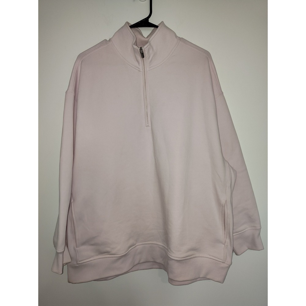 Athleta Light Pink Half-Zip Sweatshirt